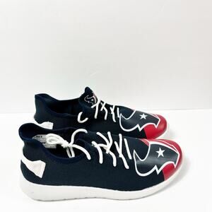 HOUSTON TEXANS FOCO COLORBLOCK BIG LOGO RED BLUE WHITE SNEAKERS SIZE 9 NEW